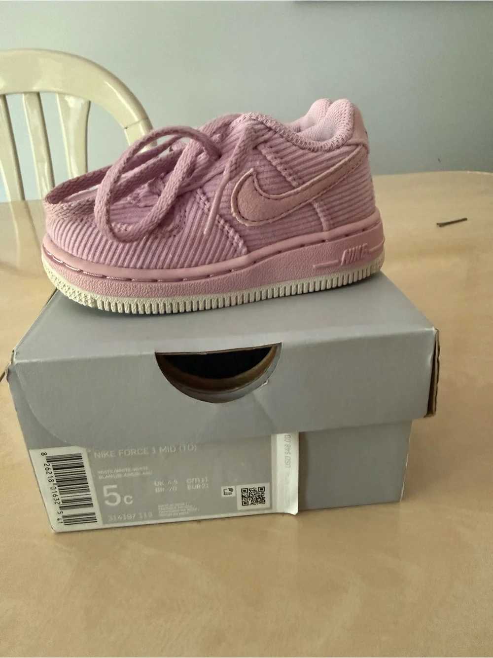 Nike Kids Pink Corduroy Sneakers
